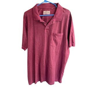 Longjohn & Sons Men’s Polo Shirt XL Tall Red Short Sleeve Casual Athleisure